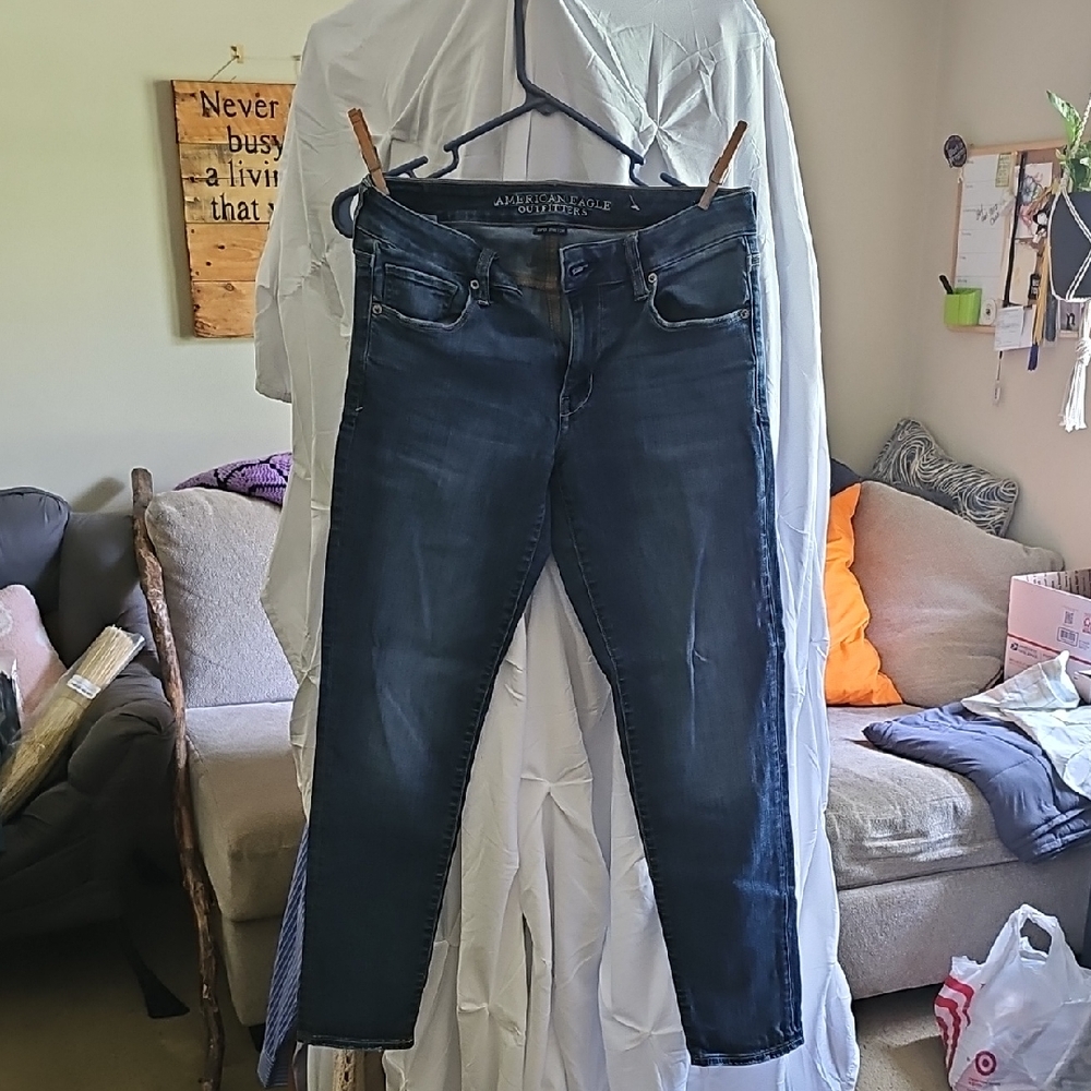 American Eagle Outfitters Dark Blue Skinny Jeans